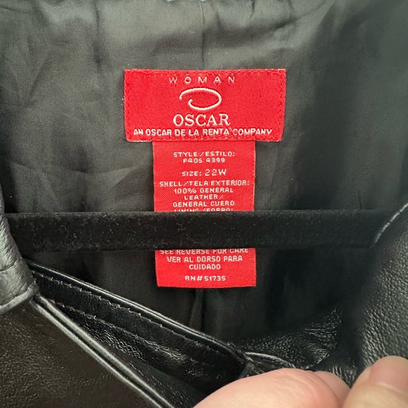 Oscar de la renta women’s leather moto jacket - Picture 2 of 4